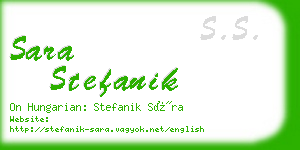 sara stefanik business card